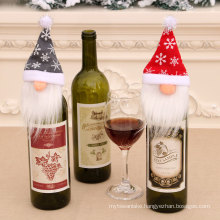 New Christmas home decorations red wine set red bottle cover dining table home decoration supplies faceless elderly